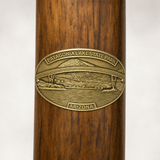Patagonia Lake State Park - Arizona hiking stick medallion installed on a wooden hiking staff